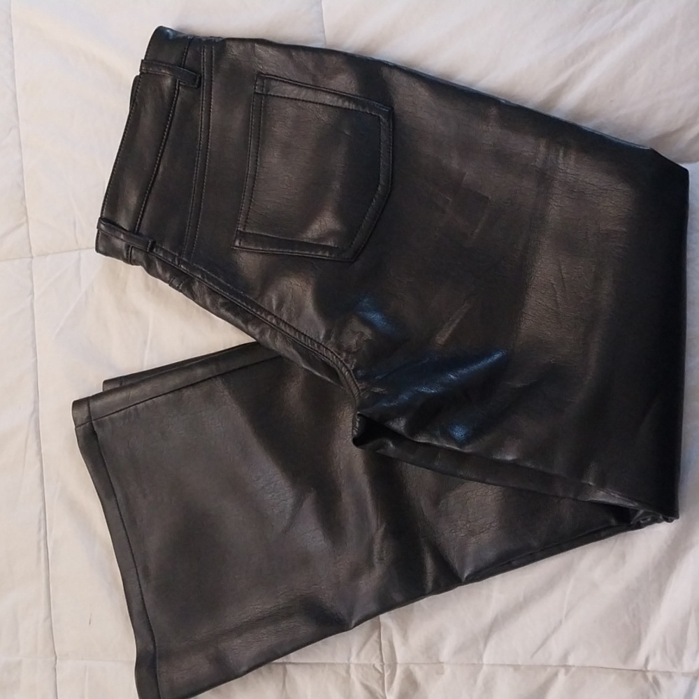 Wilfred Vegan / Faux Leather Pants Black Wide Leg Women's 4 Small